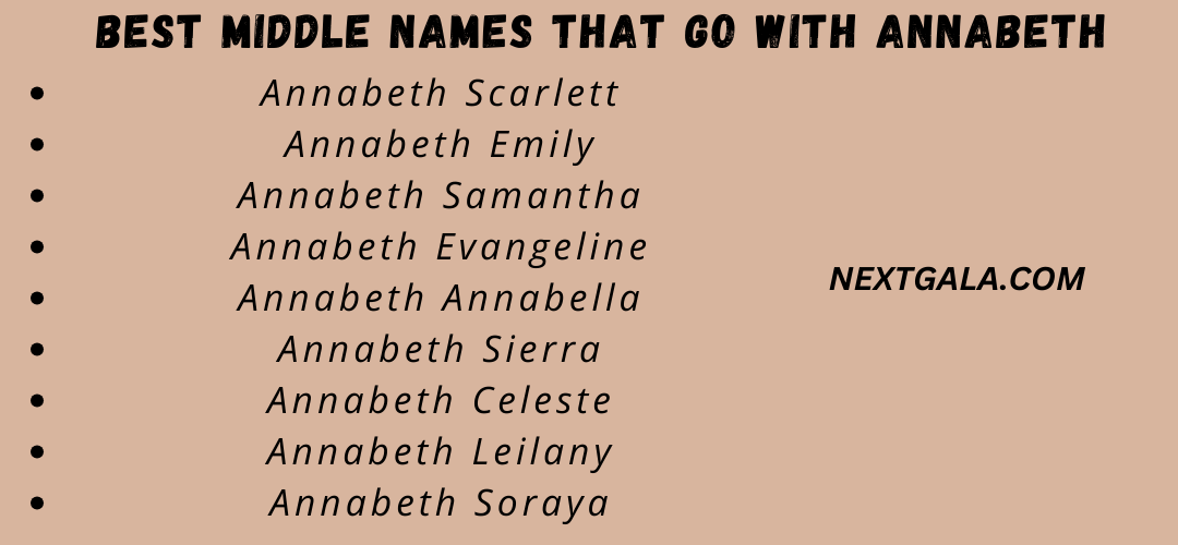 Best Middle Names That Go with Annabeth