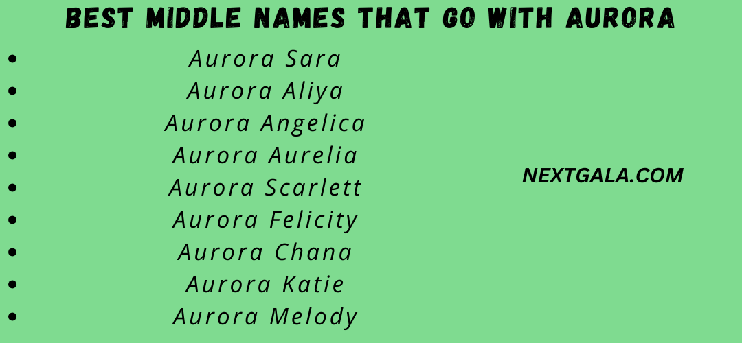 Best Middle Names That Go with Aurora