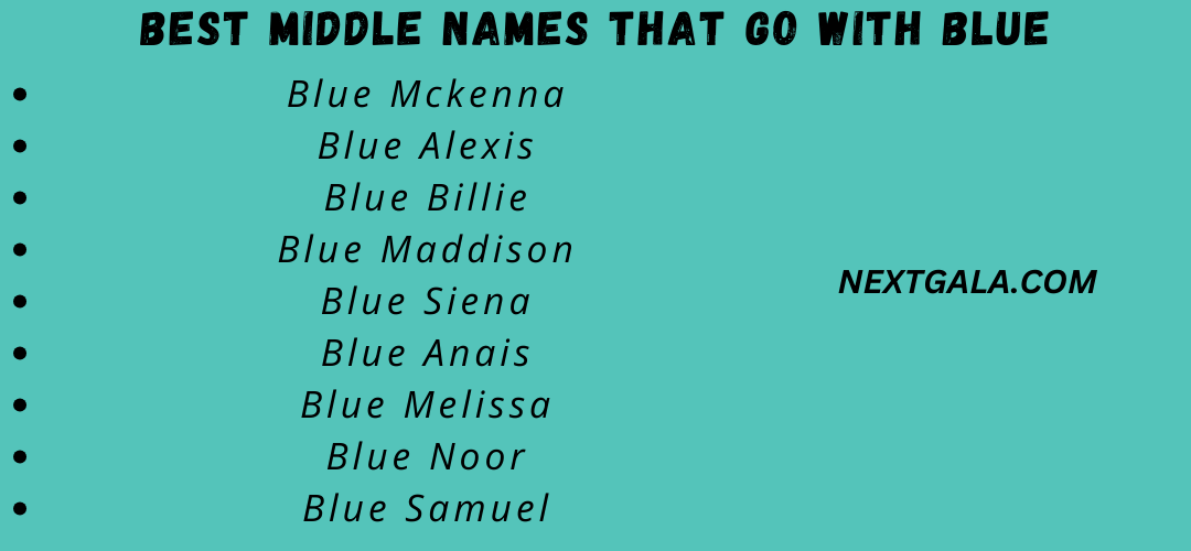 Best Middle Names That Go with Blue