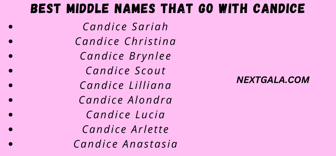 Best Middle Names That Go with Candice