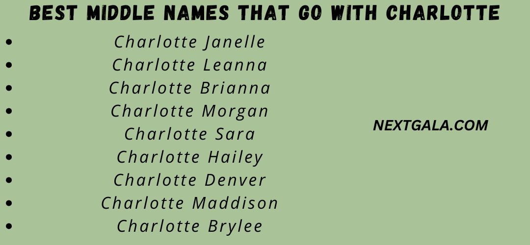 Best Middle Names That Go with Charlotte