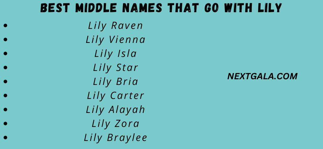 Best Middle Names That Go with Lily