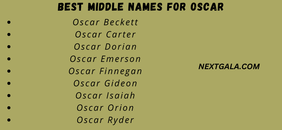 Middle Names for Oscar