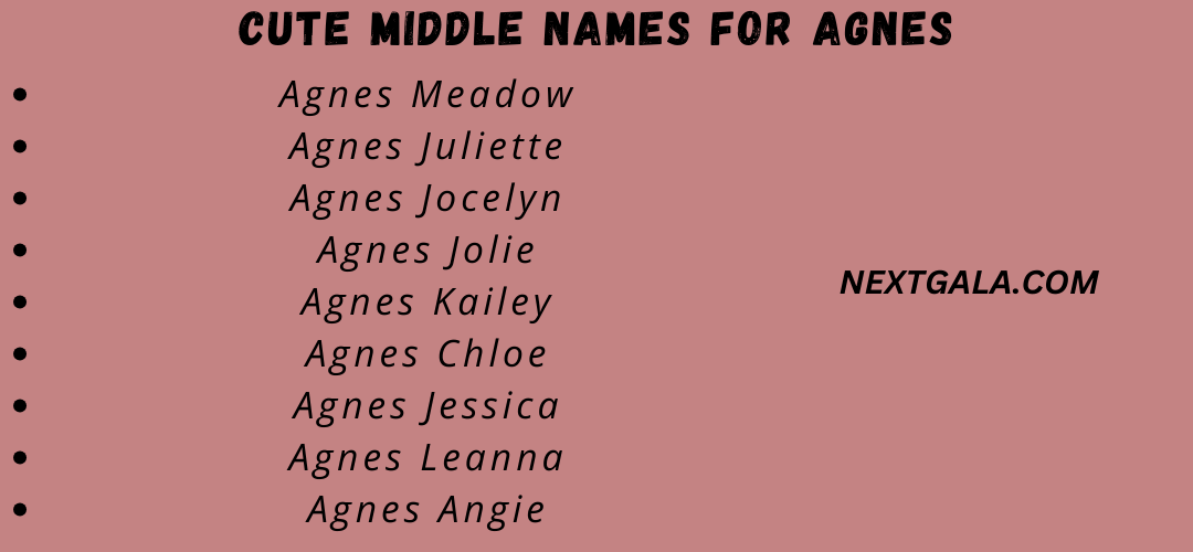 Middle Names for Agnes