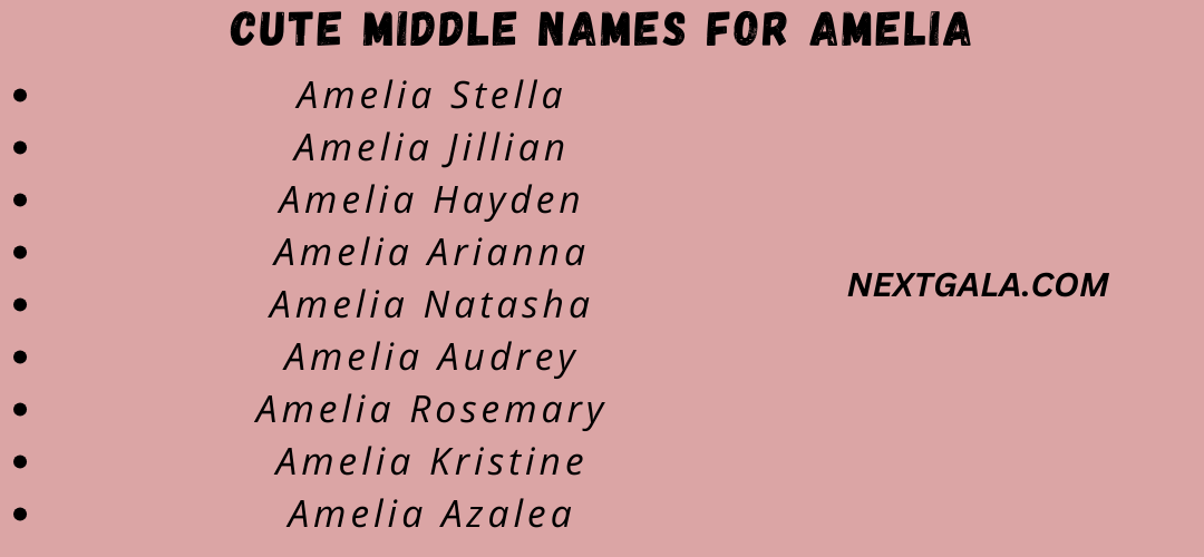 Middle Names for Amelia