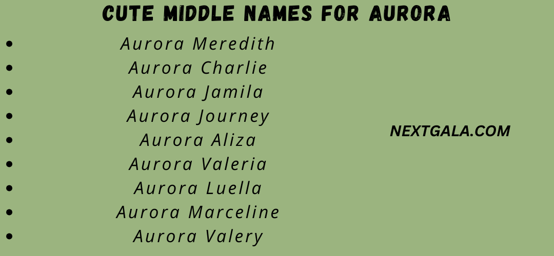 Middle Names for Aurora