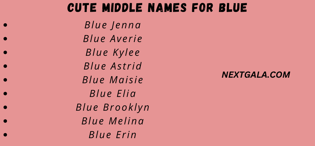 Middle Names for Blue