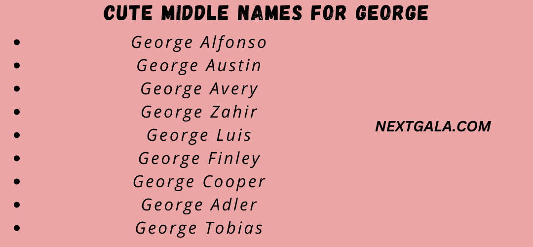 Middle Names for George