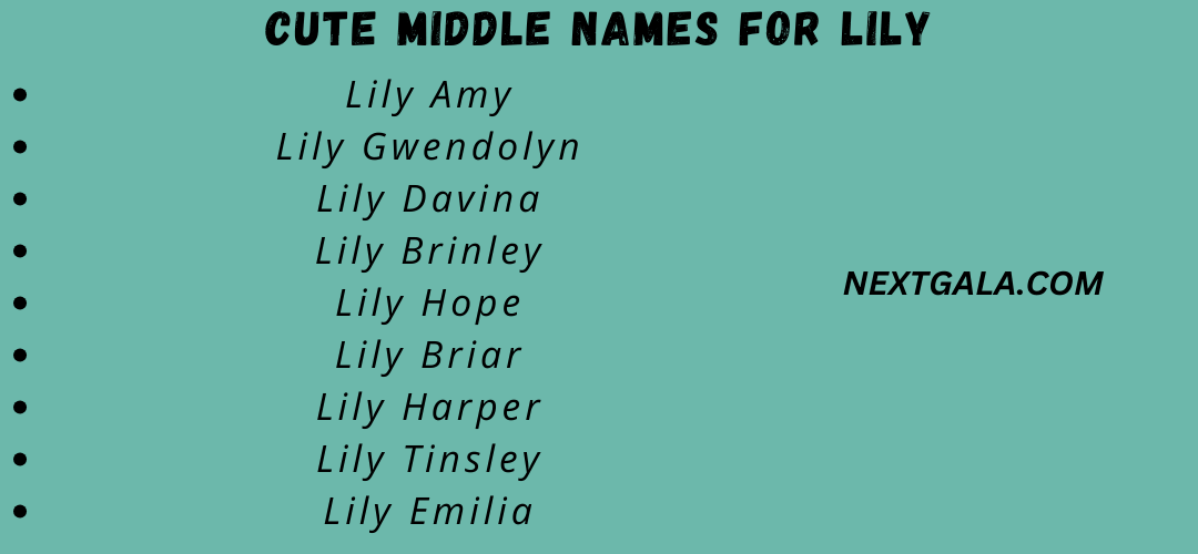 Middle Names for Lily