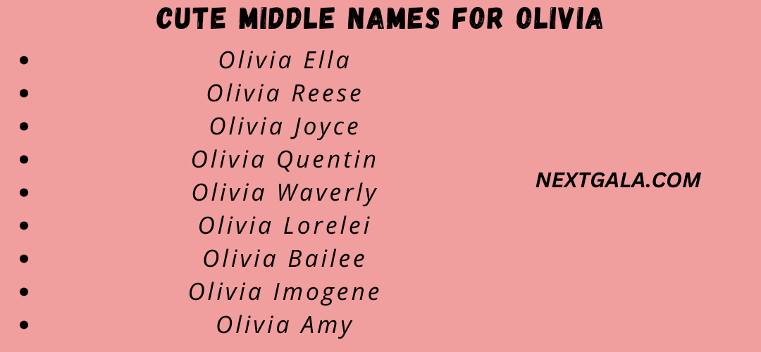 Middle Names for Olivia