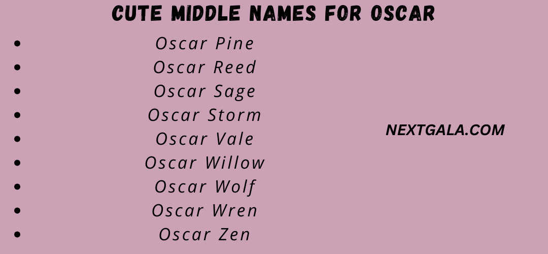 Middle Names for Oscar