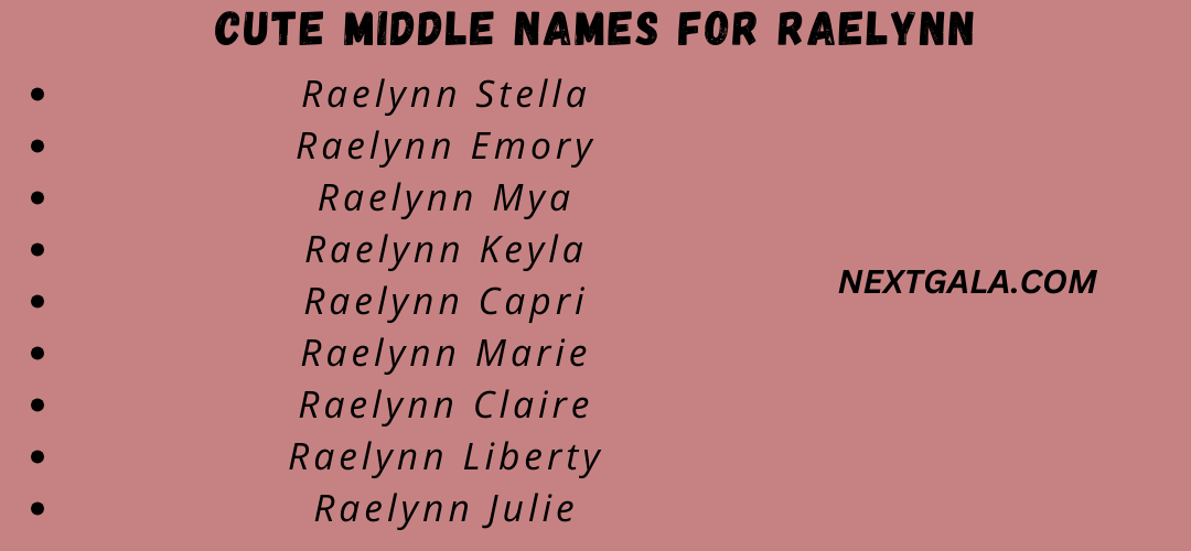 Middle Names for Raelynn