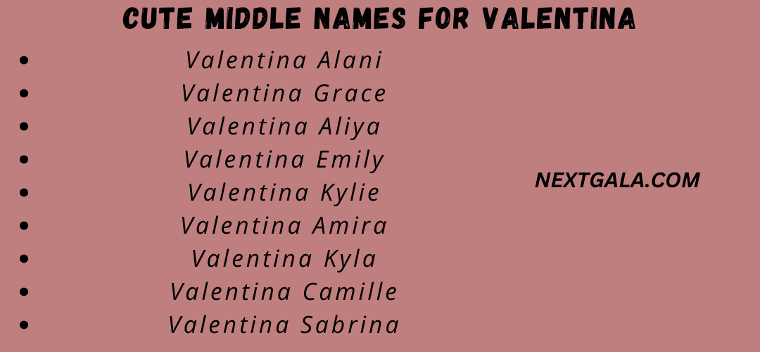 Middle Names for Valentina