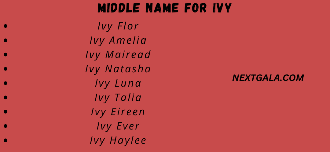 Middle Name for Ivy