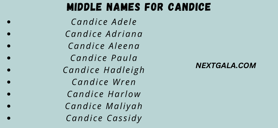 Middle Names For Candice