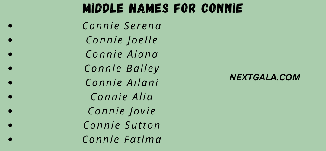 Middle Names For Connie