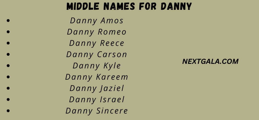 Middle Names For Danny