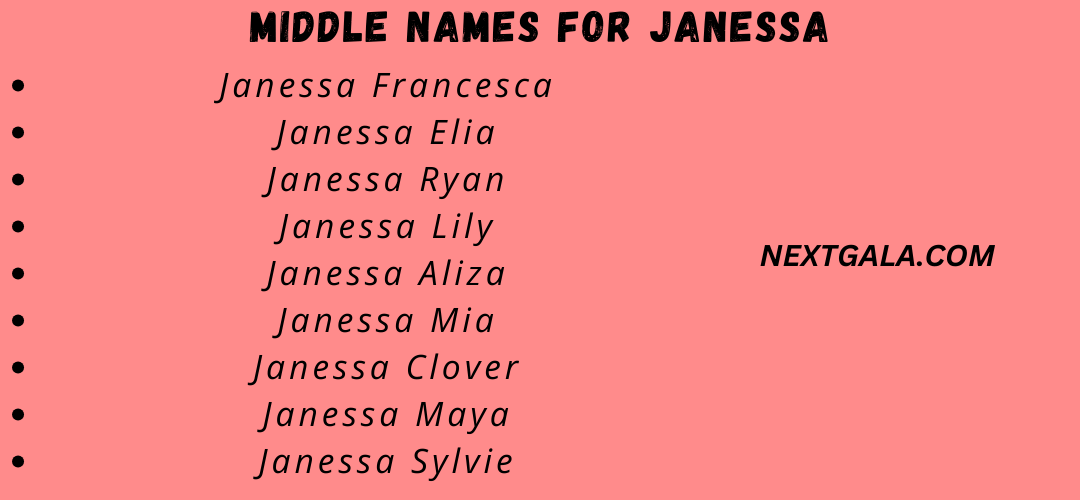 Middle Names For Janessa