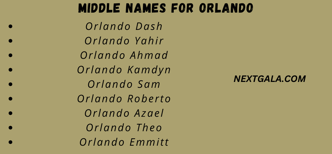 Middle Names For Orlando