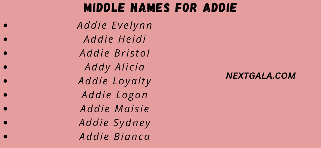 Middle Names for Addie