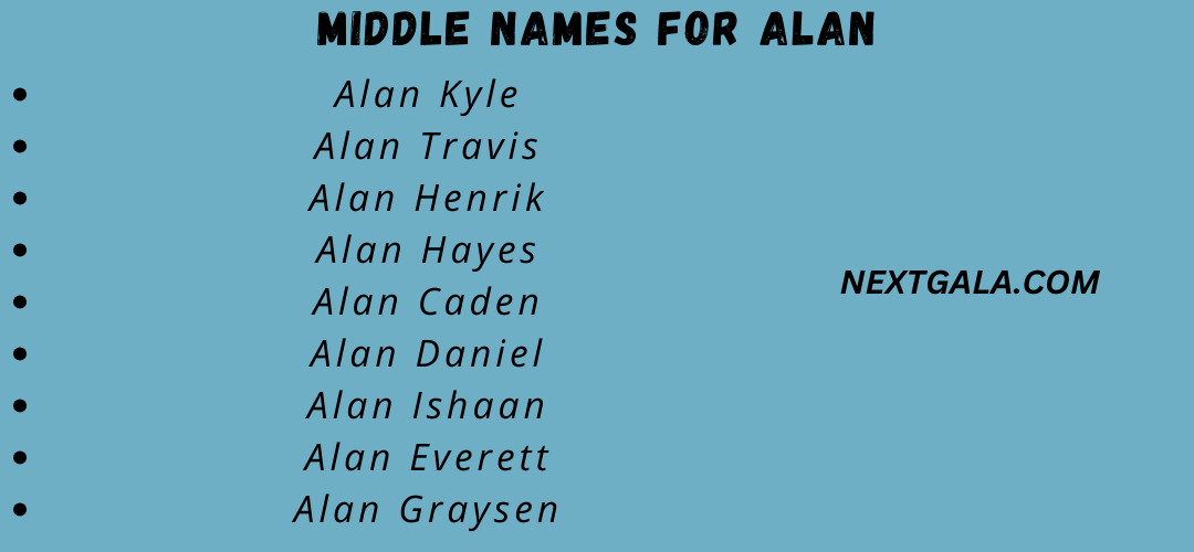 Middle Names for Alan