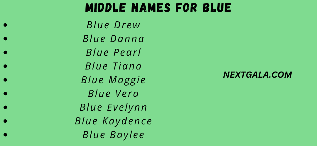 Middle Names for Blue