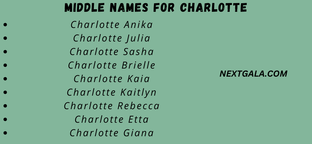 Middle Names for Charlotte