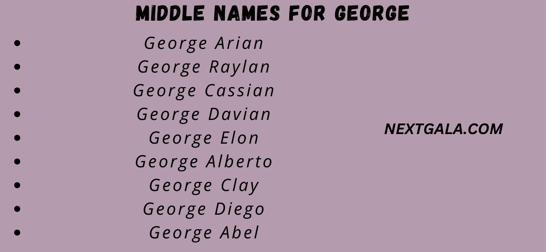 Middle Names for George