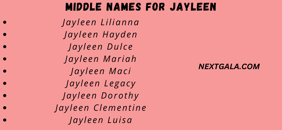 Middle Names for Jayleen