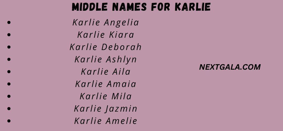 Middle Names for Karlie