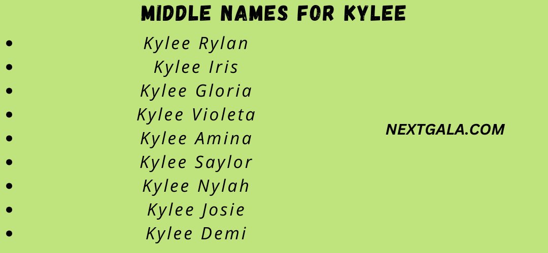 Middle Names for Kylee