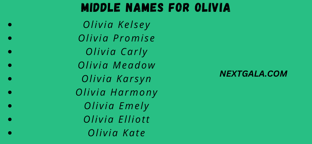 Middle Names for Olivia