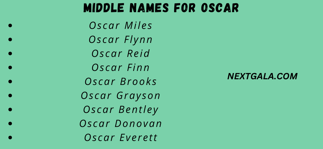 Middle Names for Oscar