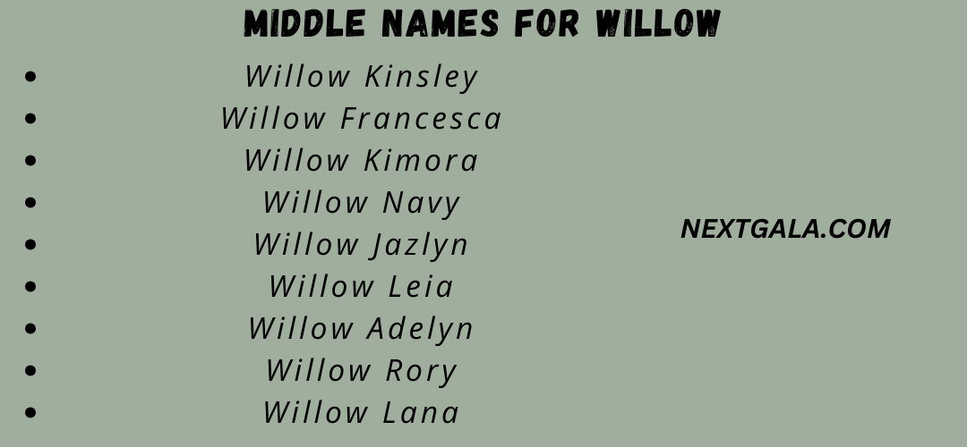 Middle Names for Willow