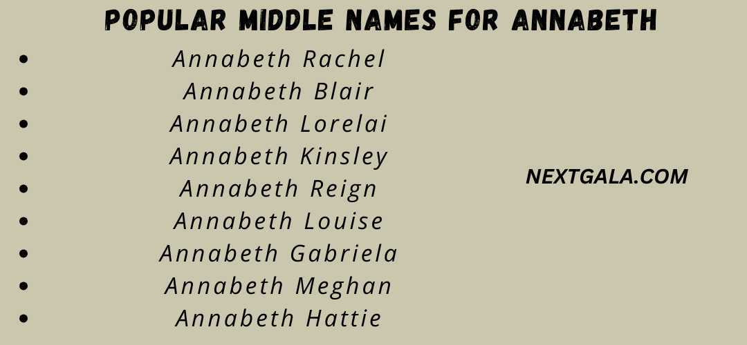 Middle Names For Annabeth