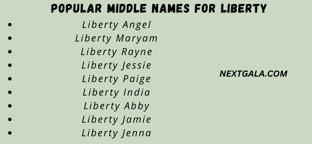 Middle Names For Liberty