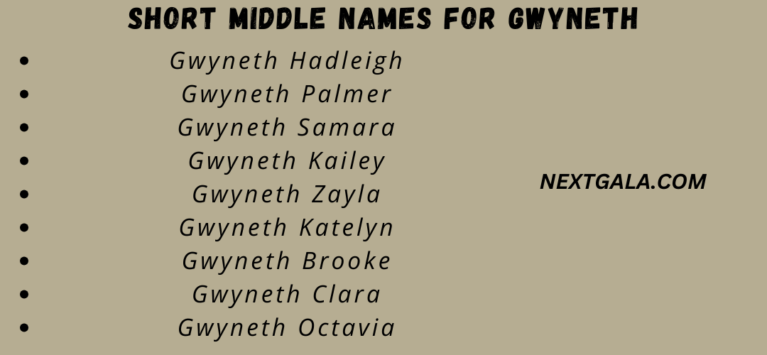 Middle Names For Gwyneth