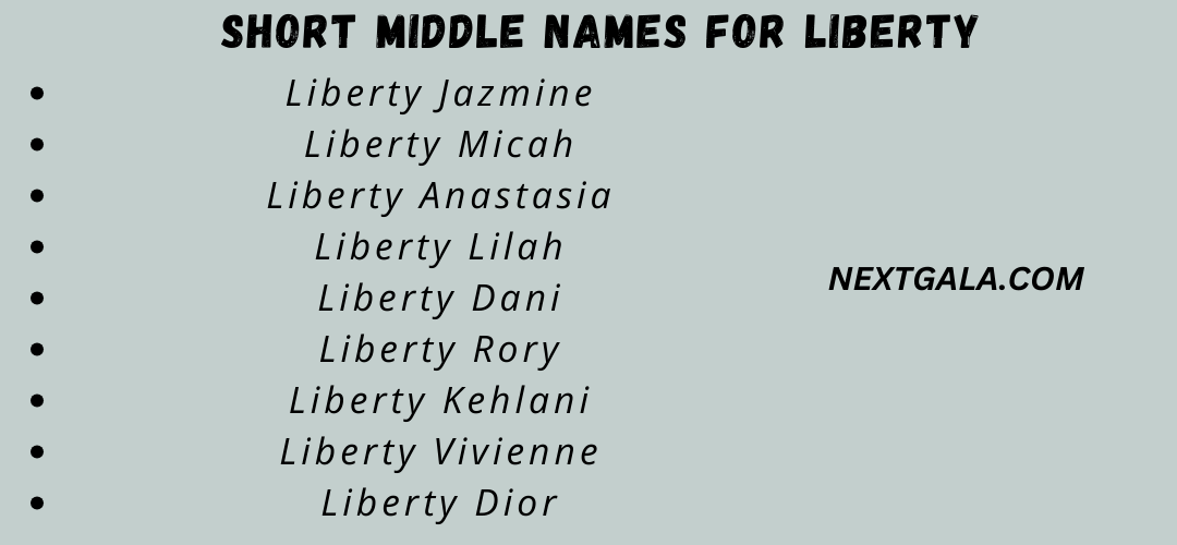 Middle Names For Liberty