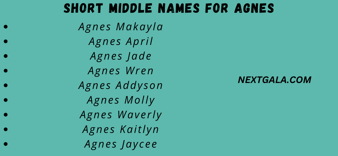 Middle Names for Agnes