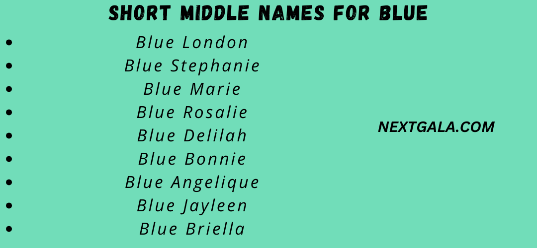 Middle Names for Blue