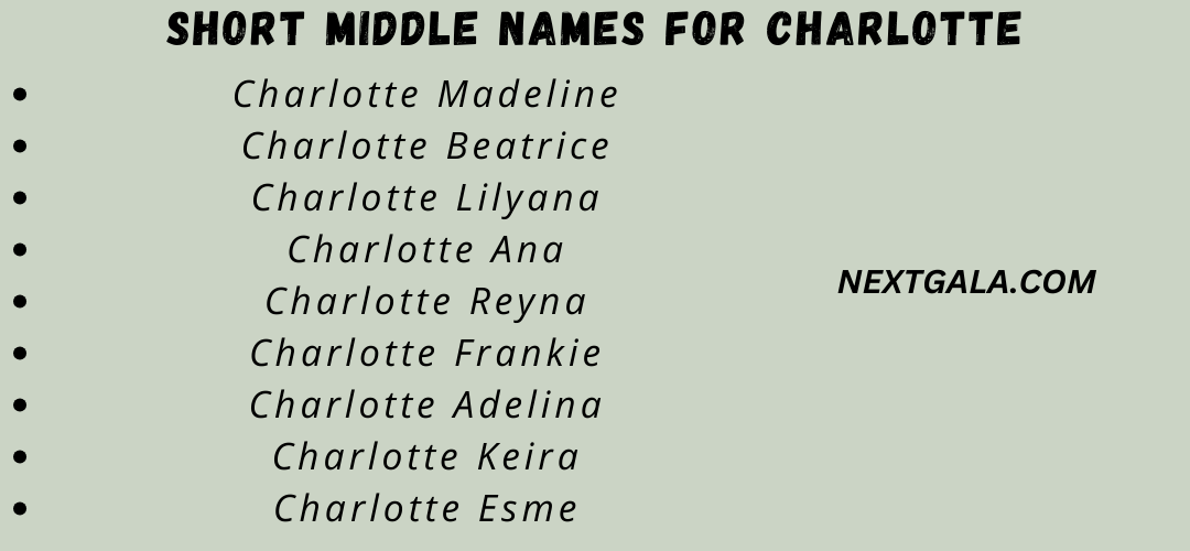 Middle Names for Charlotte