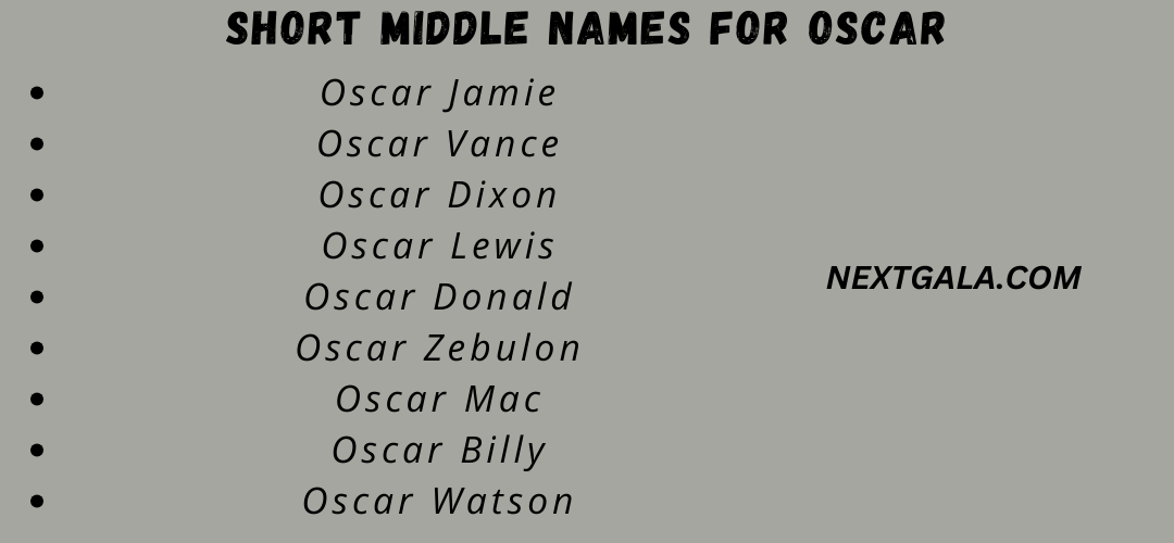 Middle Names for Oscar