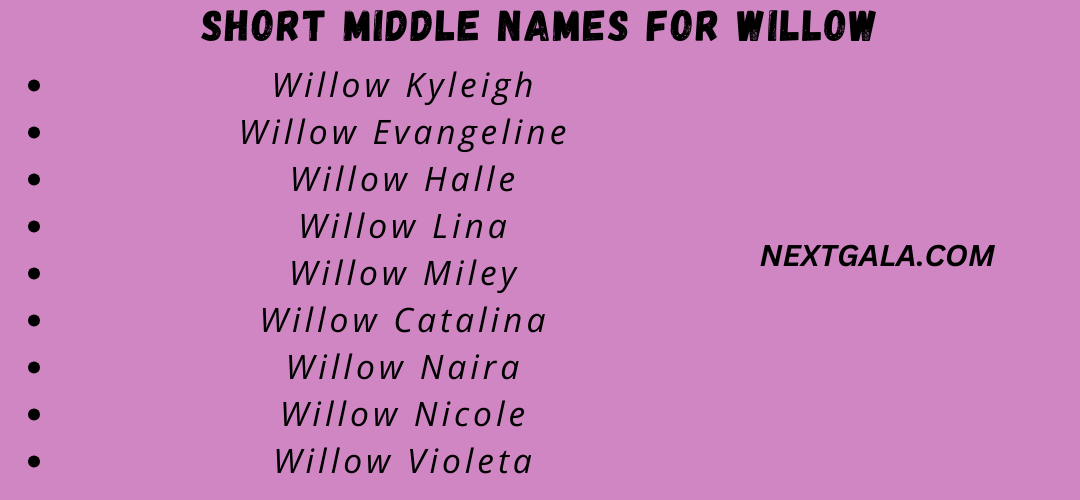 Middle Names for Willow