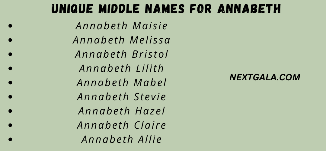 Middle Names For Annabeth