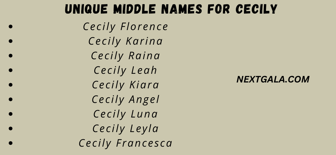 Middle Names For Cecily