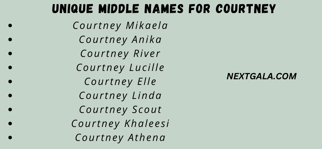 Middle Names For Courtney