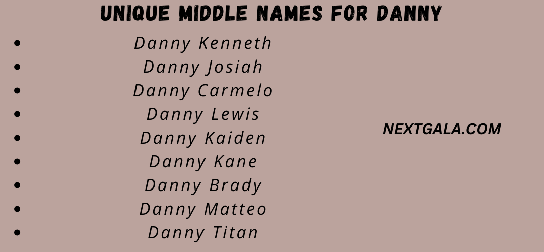 Middle Names For Danny