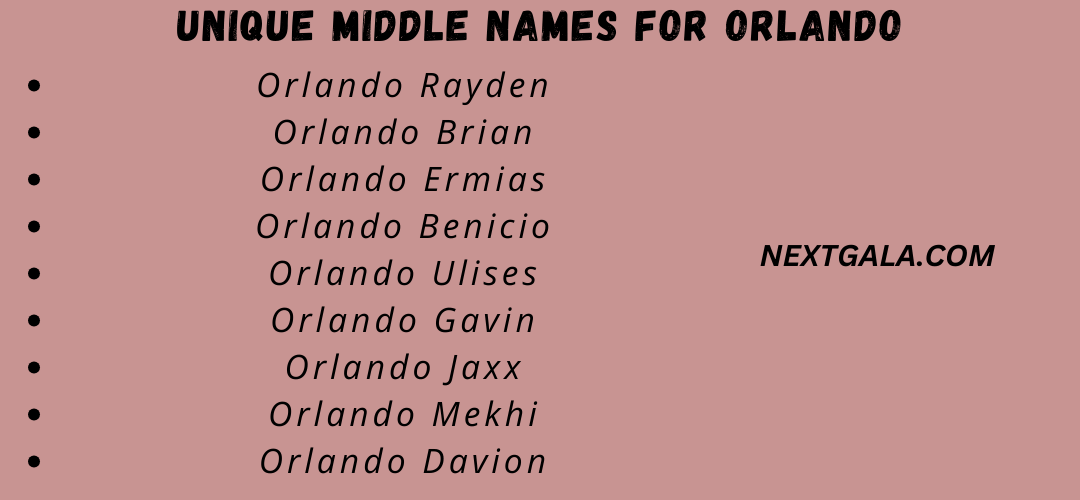 Middle Names For Orlando