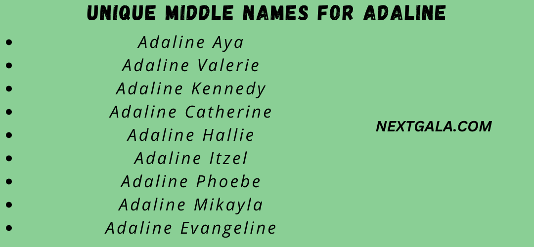 Middle Names for Adaline