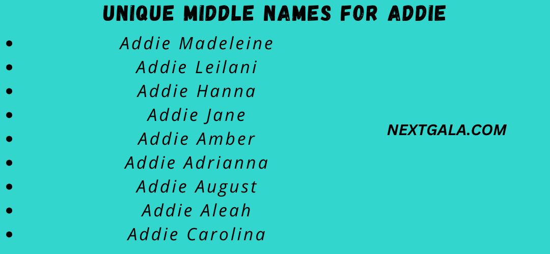 Middle Names for Addie